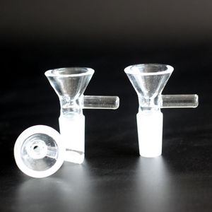 Smoking Glass Bow For bong accessary tobacco smoking 14mm 18mm male joint bowl 5mm glass heady slide ash catcher glass bowl with handle
