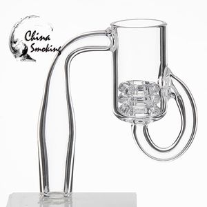 Elmas Düğüm Döngü Recycler Kuvars Banger Domeless Kuvars Banger Çiviler Erkek Kadın 10mm 14mm 18mm Bong Yağ Yüzükler