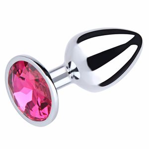 1 pz Metallo Dell'acciaio Inossidabile Anal Plug Booty Perline In Acciaio Inox + Gioielli Di Cristallo Giocattoli Del Sesso Prodotti Per Adulti Butt Plug Per Le Donne Uomo