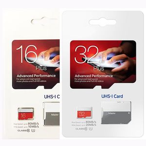 Verklig kapacitet EVO plus 16GB 32 GB minneskort C10 Klass 10 EVO + UHS-I U1 TF-minneskort