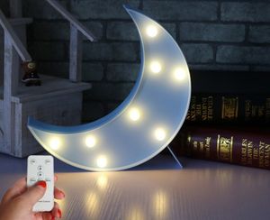 Çocuklar için Bebek Kreş Çocuk süslemeler Hediyeler için dekoratif LED Crescent Moon Night Lights Kayan İşaretler