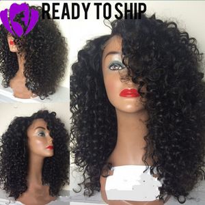 Запасная часть Afro Kinky Curly Wig Термостойкий синтетический парик фронта шнурка с натуральной линией волос Glueless черные парики для чернокожих женщин