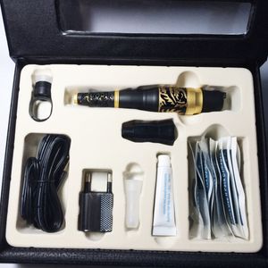 1 Ange Permanent Makeup Dragon Machine Kit Tattoo Gun Needles Caps Komplett Kosmetiska Tatuering Kit För Tatuering Ögonbryn Läpp Eyeliner