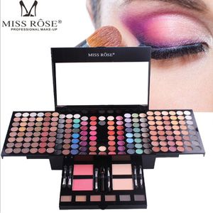 180 Farben Miss Rose Matte Mehrfarben-Lidschatten-Palette Glitzer Wasserdichter Schimmer-Lidschatten Erhellen Sie leuchtende professionelle Make-up-Sets