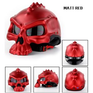 Masei CG489 Skull Motorcycle Helmet Half Face Helmets Motorbike Capacetes Casco Retro Casque