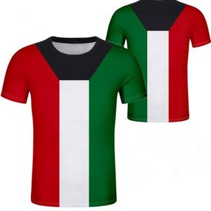 Kuwait Maglietta unisex per giovani studenti ragazzo con nome personalizzato, maglietta con bandiera nazionale, tendenza della personalità, coppie selvagge, vestiti casual