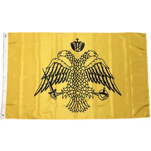 Bannière de drapeau d'église orthodoxe grecque de haute qualité 90x150cm Polyester 100D avec 2 œillets