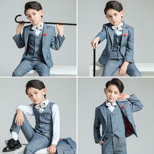 2018 Mode, neuestes Design, für Jungen, Polyester, nach Maß, 3-teilig, für Kinder, Hochzeit, Bräutigam, Anzüge für Jungen, formelle Hochzeits-/Geburtstags-Smokings