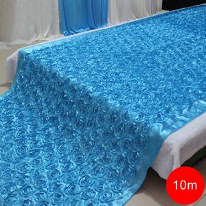 140cmX10Meter Fashion Cetim 3D Rose Flower Corredor de Casamento Decoração de Casamento Tapete Cortina Decoração de Casa