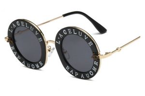 Солнцезащитные очки для мужчин и женщин Солнцезащитные очки Letters Солнцезащитные очки с круглой рамкой для маленьких пчел Модные индивидуальные очки