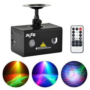 Mini Remote Laser Light Light Professional Aurora RGB LED Stage Lighting Party Disco Pokaż DJ Home Oświetlenie Ślubne