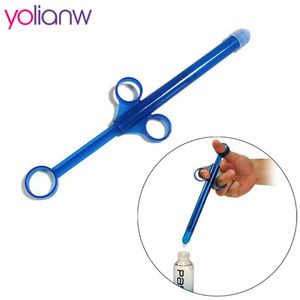 yolianw Lube Launcher Applicatore di lubrificante Giocattoli del sesso per uomo Donna Gay Iniettore di olio Anal Vagina Shooter Sex Aid Tools Siringa S1025