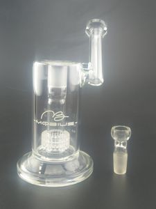 Mały DAB RIG Oil Mobius Glass Bong Matrix Percolator Perc Rury wodnej Sidecar Bongs 18.8mm Rury bulgotniowe z szklaną miski MB01