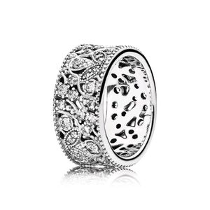 Fahmi 100% 925 Sterling Silver 1: 1 Oryginalny autentyczny urok 190965CZ Temperament Fashion Glamour Retro Pierścień Wedding Women Jewelry