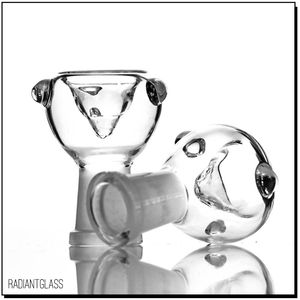 喫煙パイプ女性ジョイントクラシックタバコボウルに透明なガラス14 mm