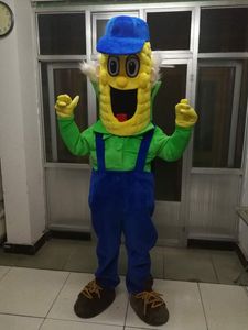 high quality Real Pictures corn mascot costume Adult Size free shipping