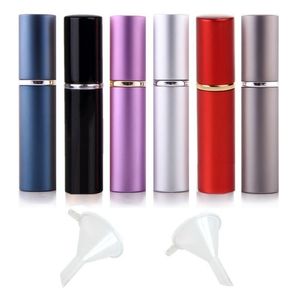 6 ml Leere Tragbare Nachfüllbare Zerstäuber Make-Up Spray Parfüm Flaschen Reise Aluminium Metall Glas Liner Mit OPP Beutel LX1116