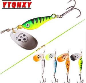 Ytqhxy spinner isca colher de lantejoulas metal wobbler 11g 15g 20g carpa artificial pesca pesca de pesca com gargalheiro de tripletes ye-194