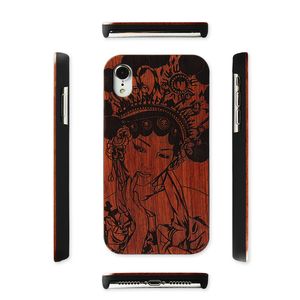 Novo caso de telefone madeira gravura para iphone xr / xs / xsmax / 7plus capa de madeira natural casos de bambu para samsung galaxy s9 / note9 / note8 / s8plus / s7