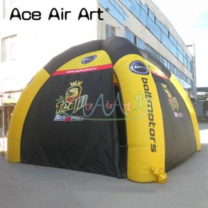 Capa completa Inflável Spider Dome Shelter Barrat/estações de eventos infláveis ​​com uma porta aberta para publicidade/promoção/representação de motor