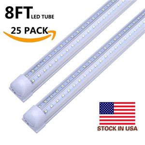 25pcs/pudełko 4 stóp stóp w kształcie litery V w kształcie litery V 4 stopy LED T8 Tube Pure White 6000K Światło dzienne 5000K Wystawny Lekkie Oświetlenie garażowe