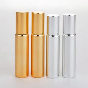 10ml Refillerbar Mini Söt UV-glas parfymflaska med rulle på tom eterisk oljesflaska för resenär LX1217