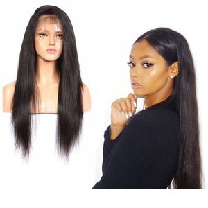 Peruvian Human Hair Wigs for Black Women Peruvian Straight Lace Front Wigs with Baby Hair Pre Plucked Natural Hairline Full Lace Wigs