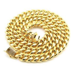 Men's Big Gold Chain Grinding Chains Cuban Faucet Buckle Hip Hop Necklace
