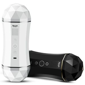 sex massagerDouble ended real pussy electro sex toy for man artificial realistic vagina/anal oral blowjob male masturbator voice usb machine