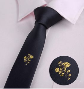 Fashion mens classical cartoon animal Bee butterfly Beard Broom skinny polyester neck ties Embroidery black casual Tie217y