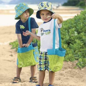 baby beach Borsa a rete in rete Abbigliamento Giocattoli Borse per il trasporto Sand Away Borsa da spiaggia Borsa per la raccolta di giocattoli per bambini