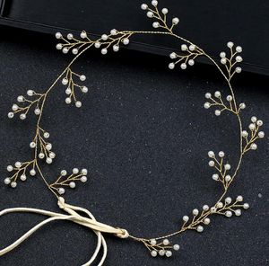 Handmade jewelry selling pearl hair with simple golden headwear wedding accessories accessories for brides