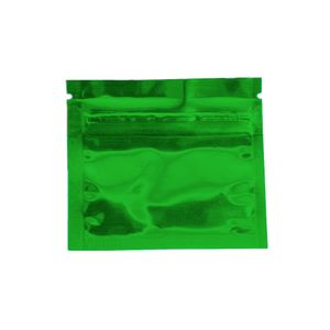 7.5*6cm Green Small Mylar Zip Lock Bags Heat Sealable Waterproof Aluminum Foil Food Tea Coffee SmellProof Storage Zipper Packing Bag