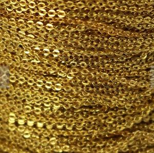 alla rinfusa 5 metri Argento Moda Trendy Acciaio inossidabile sottile 2,2 mm Catena ovale Cavo Rolo catena risultati di gioielli marcatura Catena d'oro fai-da-te