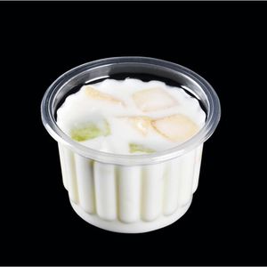 Engångsplastkoppar för Tiramisu Mousse Pudding Jellies Ice Cream Transparent Dessert Cup Party Supplies QW7517