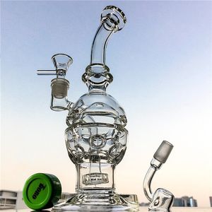 Яйцо Фаберже Стеклянный бонг Насадка для душа Percolator Recycler Oil Dab Rigs Swiss Perc Water Pipe Recycler Bongs 14 мм Женский шарнир с чашей