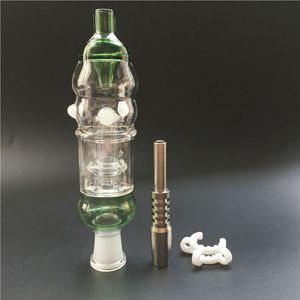 Full Kit alta qualità più 14 millimetri Birdcage Diffusore Perc con il titanio Nail clip di vetro acqua Bong Dab vetro Pi