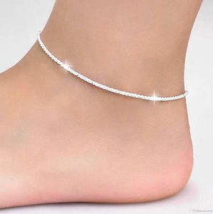 Sexy ankle bracelets beach jewelry new 925 Sterling silver One layer anklets jewelry for Women Boot Foot Jewelry