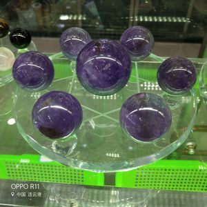 Feng Shui Star Group Natural Crystal Ball Amethyst Orb Minerals Healing Massage Gifts cm Crystal base For Family Or Holiday Gifts