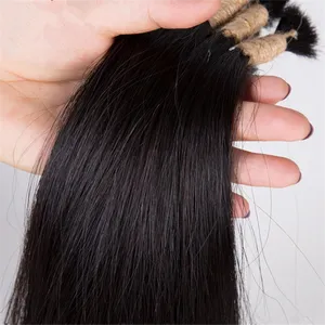 capelli brasiliani di alta qualità 100g trecce di capelli umani sfusi senza trama onda diritta colore naturale 100g fascio 2 pacchi un lotto dhl gratuito