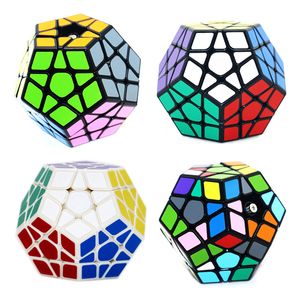 Megaminx Magic Cubes Pentagon 12 stron Gigaminx PCV Naklejki Dodecahedron Block Zabawki Twist Puzzle DIY Magiczna Kostka Zabawka Dla Dzieci