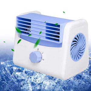 12V / 24V Blue Car Leafless Air Conditioner Fan Car Cooling Fan med laddare Portable Bladeless Justerbara Mini Automobile Fläktar