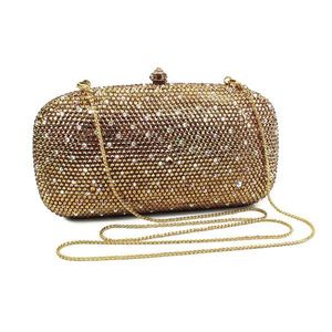 Atacado - ouro deslumbrante e branca BLING Bolsa de noite Senhora Festa Bolsa de Embreagem (B1034-GW)