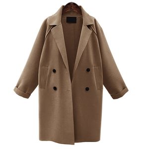 Fashion coats and jackets women winter ladies coats Winter Lapel Wool Coat Trench Jacket Big Pocket Overcoat Outwear Nove5