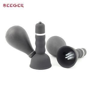 BEEGER Nuovo vibrante seno capezzolo ventosa capezzolo figa clitoride massaggiatore pompa stimolatore del sesso vibratori giocattoli del sesso per le donne Y18102606