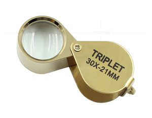 Przenośny 30x Moc 21mm Jewellers Magnifier Gold Eye Lupa Jewelry Store Najniższa cena Lupy z wyjątkowym pudełkiem