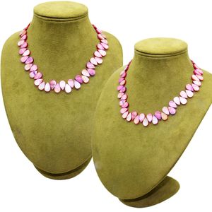 Simple fashion drop shaped oyster shell beaded dyed shell DIY earrings necklace accessories