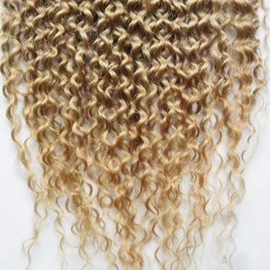 Clip di capelli di Remy tessitura Afro crespa mongola dei capelli nelle estensioni dei capelli umani colore naturale testa piena 7pcs / set nave libera