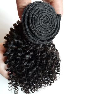 ブラジルの処女の人間の髪の毛深いキンキーの巻き毛の髪織り短いボブスタイル8 インチの完全なキツクルの未処理のインドのレミーのヘア拡張