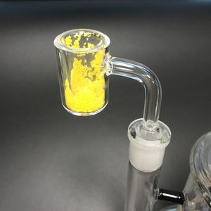 Gratis DHL 14mm Thermochromic Quartz Banger 18mm Färgbyte Bucket Domeless Thermal Quartz Naglar Rökning Tillbehör för glas Bong DGCQ18